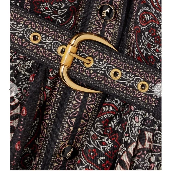 Zimmermann Matchmaker Paisley Print Belted Mini Dress - Picture 2 of 6